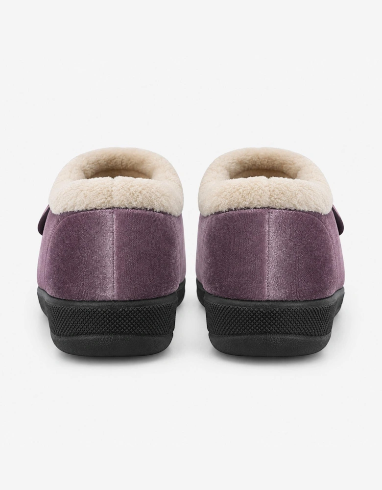 Jo & Joe MATILDA Womens Touch Fasten Slippers Lilac