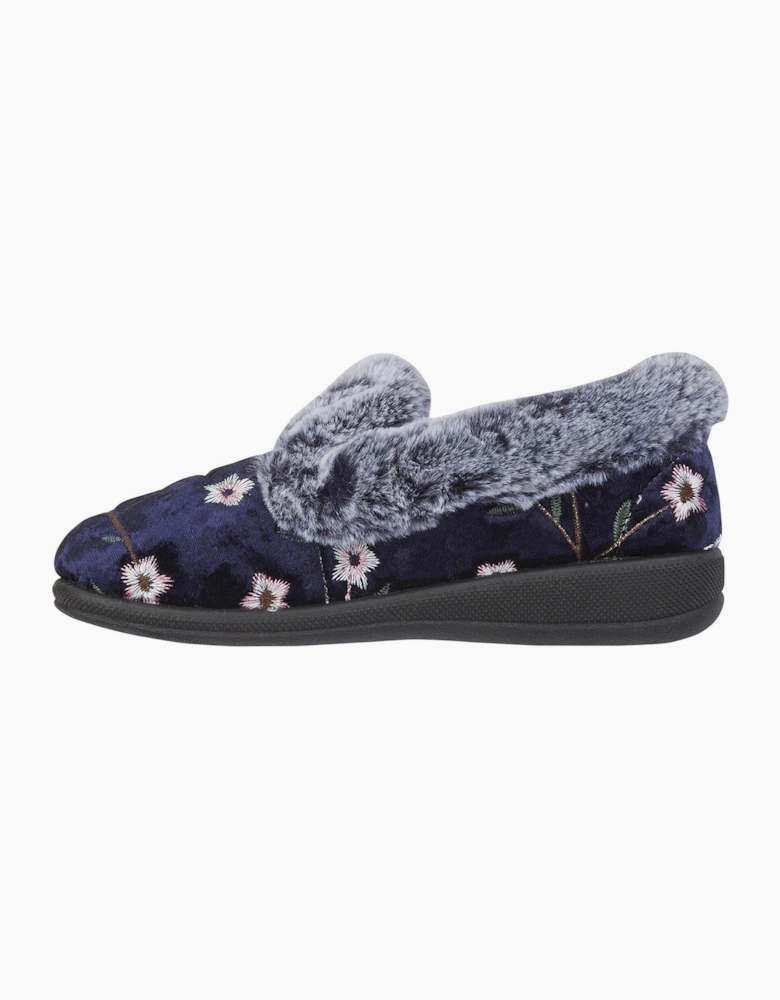 Jo & Joe MABEL Womens Full Slippers Navy