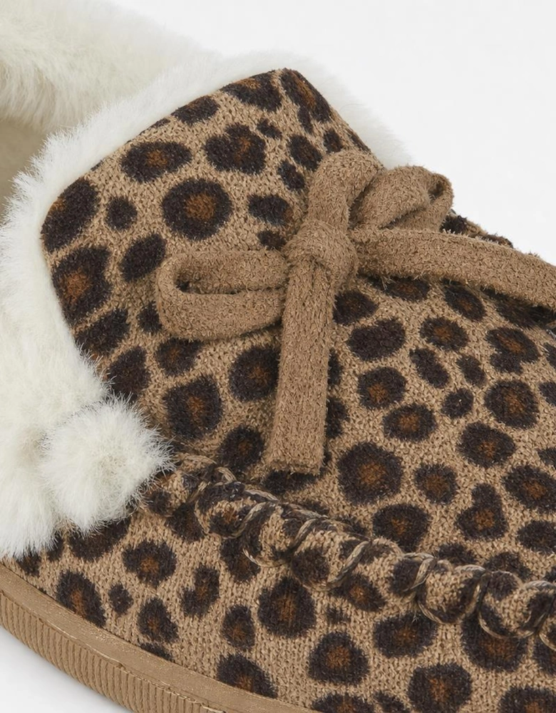 Jo & Joe MAIA Womens Moccasin Slippers Leopard