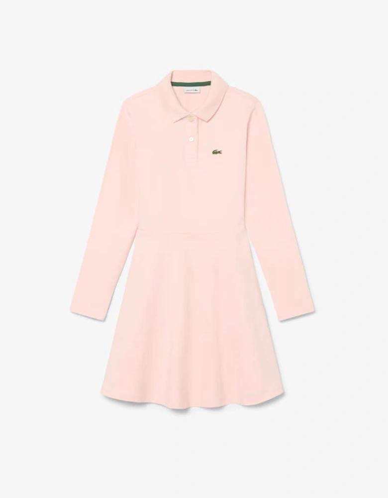 LACOSTE PINK PIQUE POLO DRESS 347900