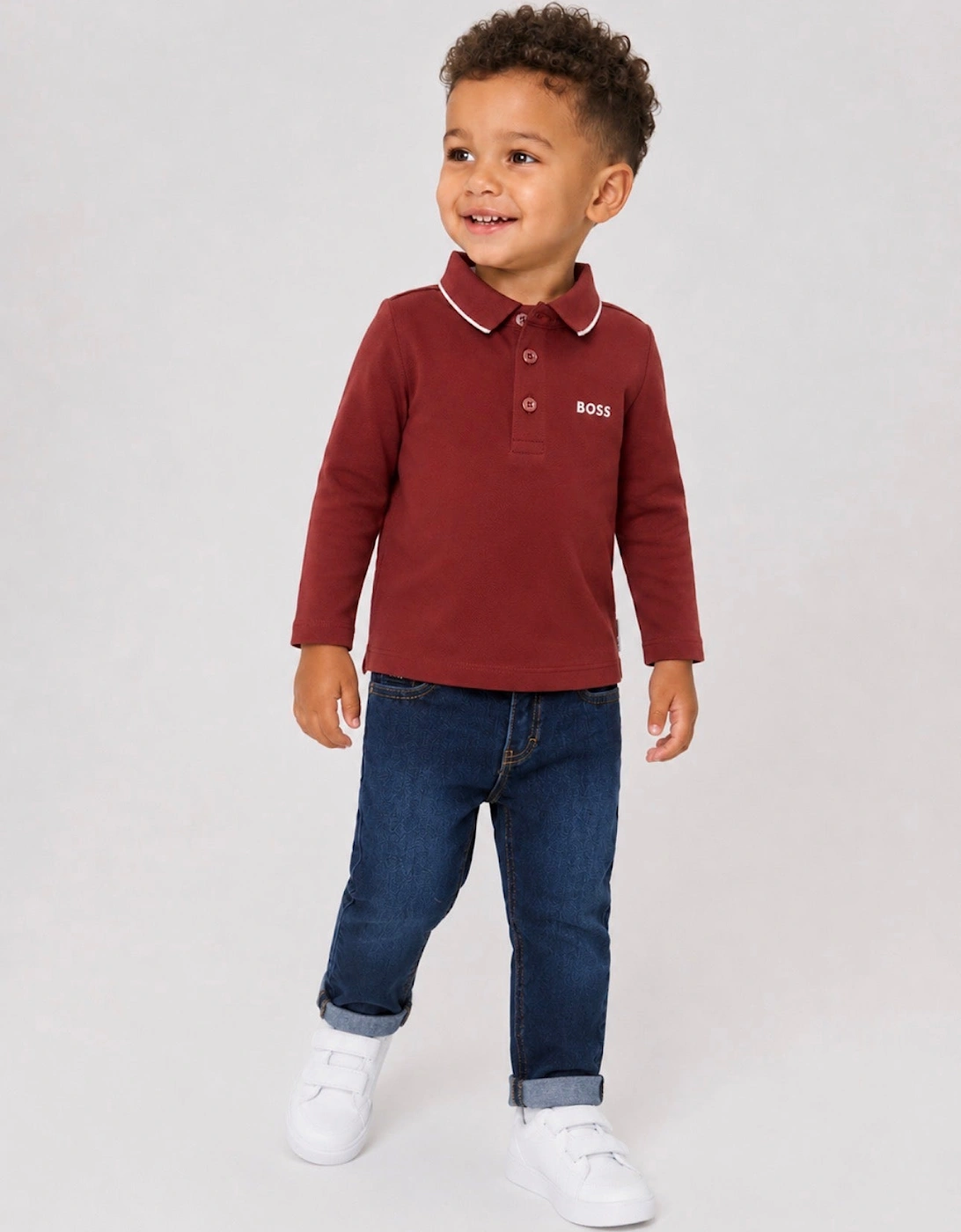 BOSS BABY/TODDLER RED POLO SHIRT J53481