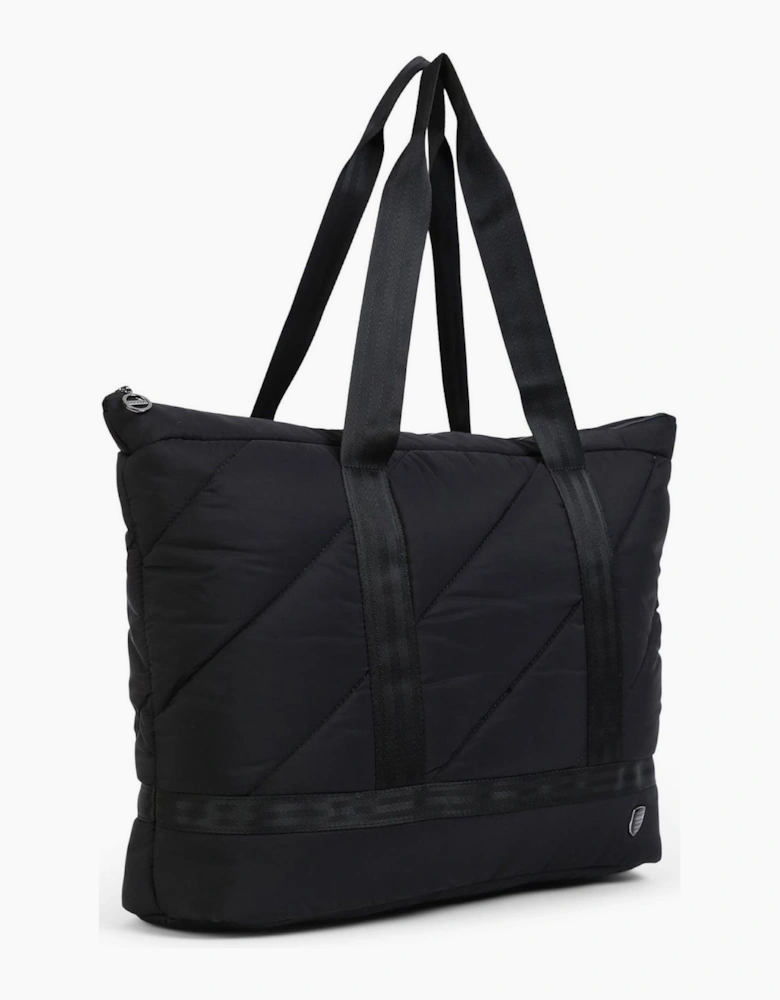 Rectangle Shape Tote Handbag with Badge