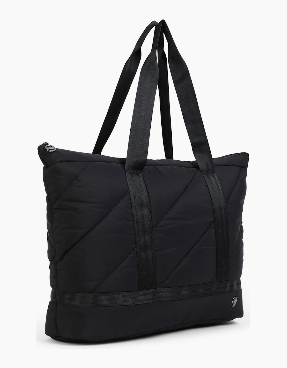 Rectangle Shape Tote Handbag with Badge