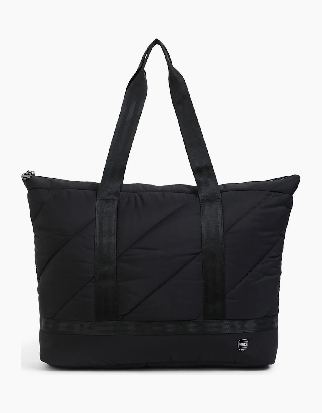 Rectangle Shape Tote Handbag with Badge