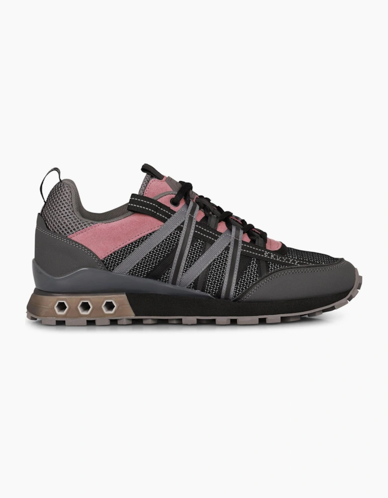 Fearia Hex Lace-Up Textured Sneakers