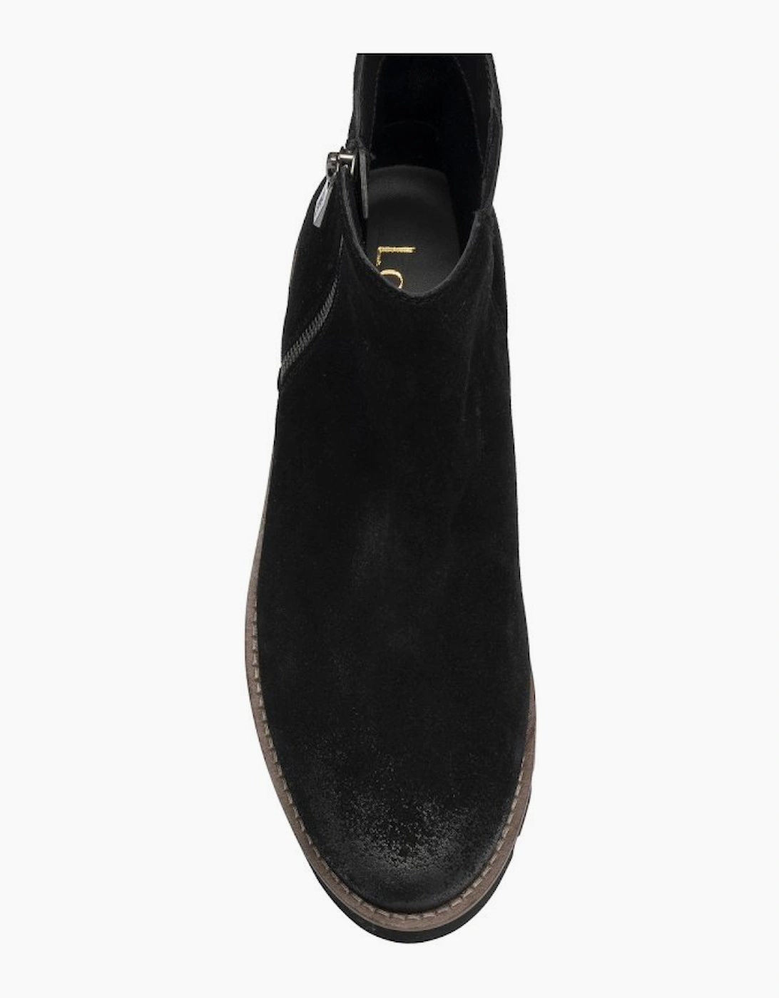Lotus Women's Black 'Olia' Suede Wedge Ankle Boots In Size 3 - Image 5