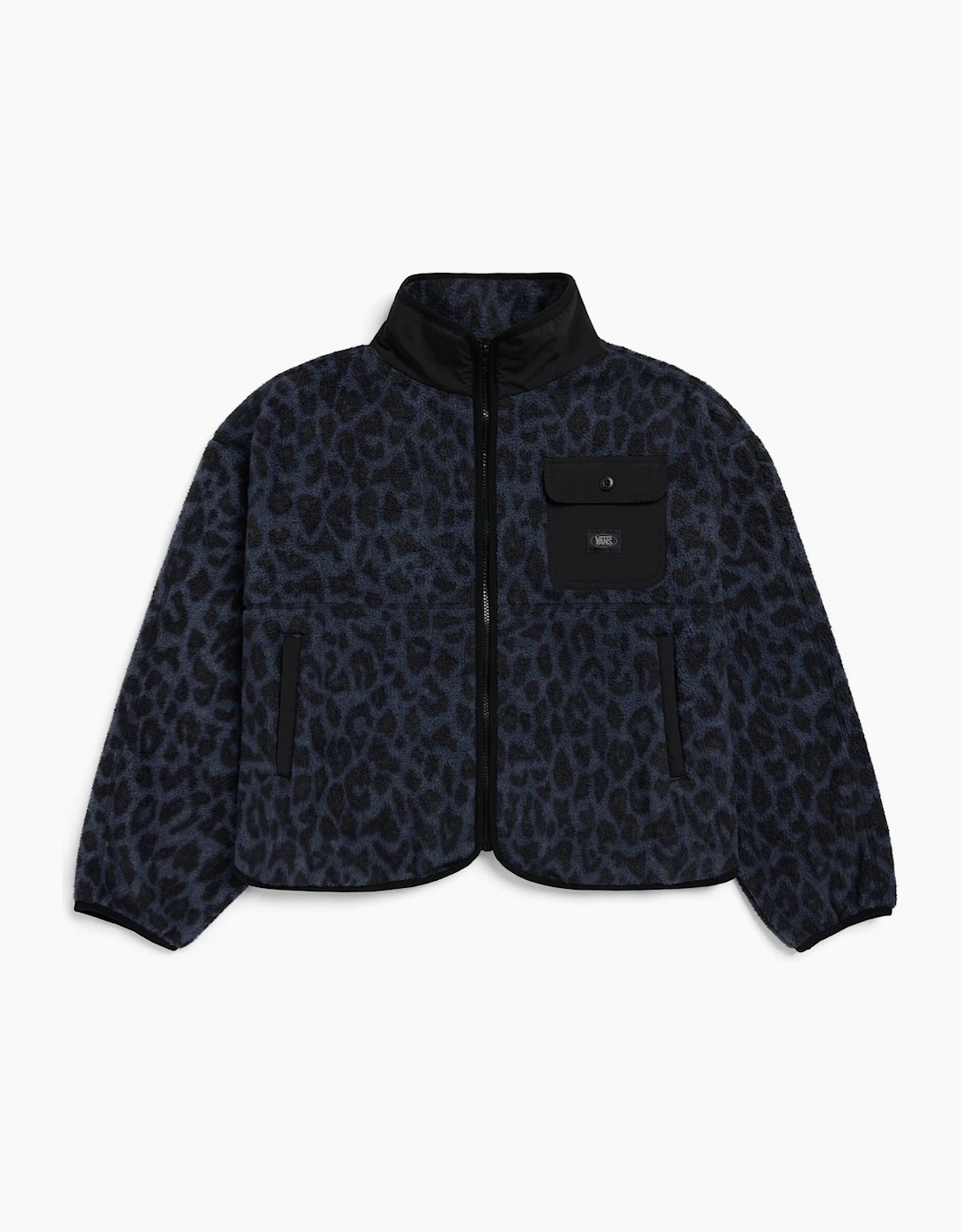 Vans Womens High Pile Animal Print Full Zip Fleece