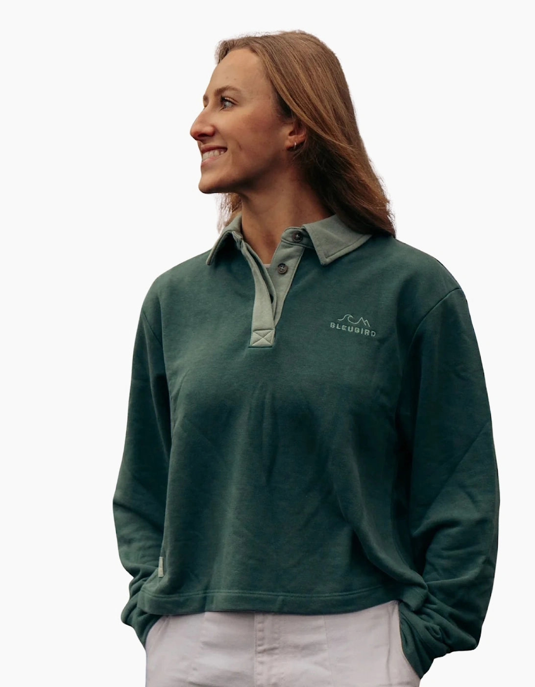 Bleubird Womens Aven Long Sleeve Polo Shirt