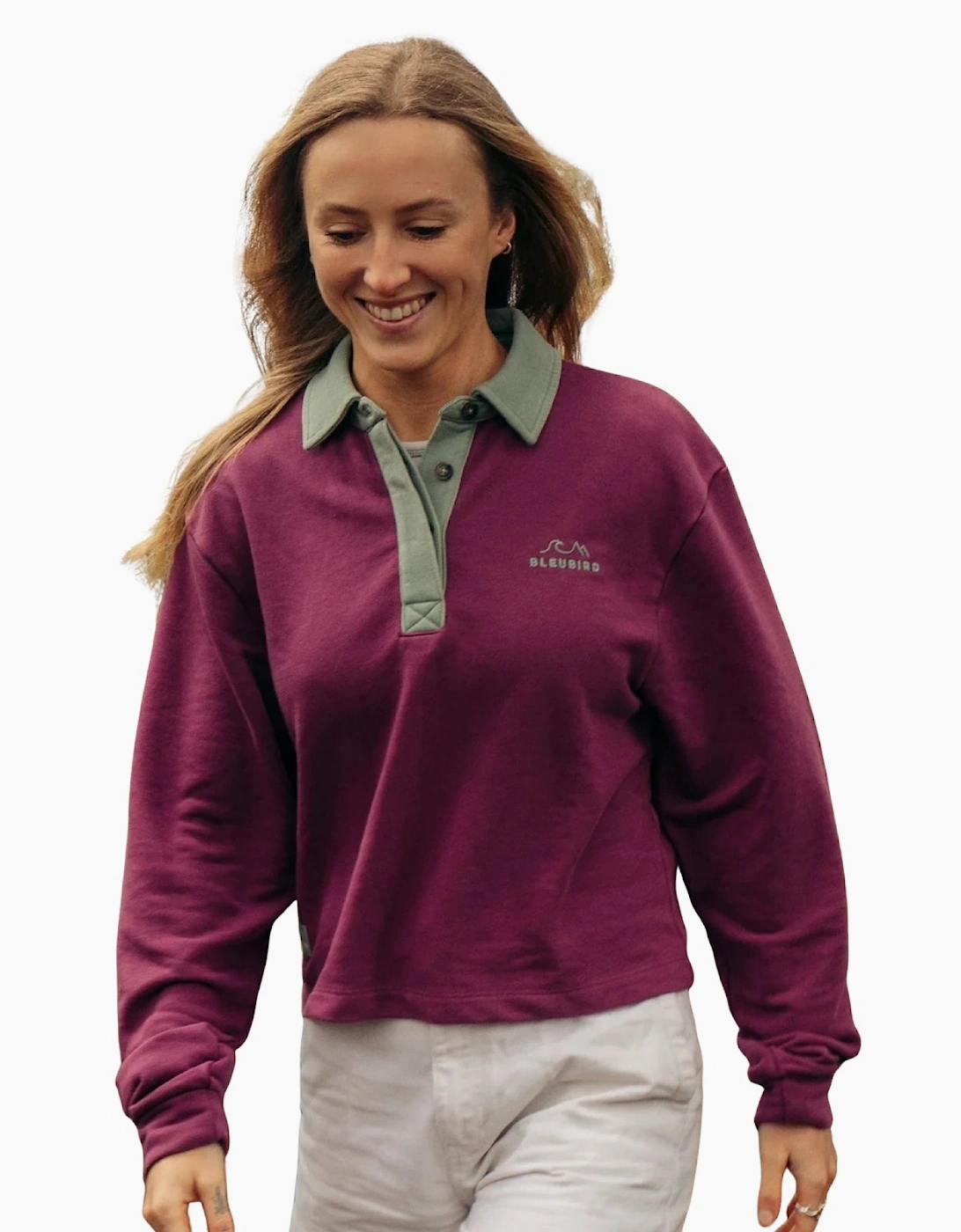 Women's Bleubird Womens Aven Long Sleeve Polo Shirt - Purple - Size: S
