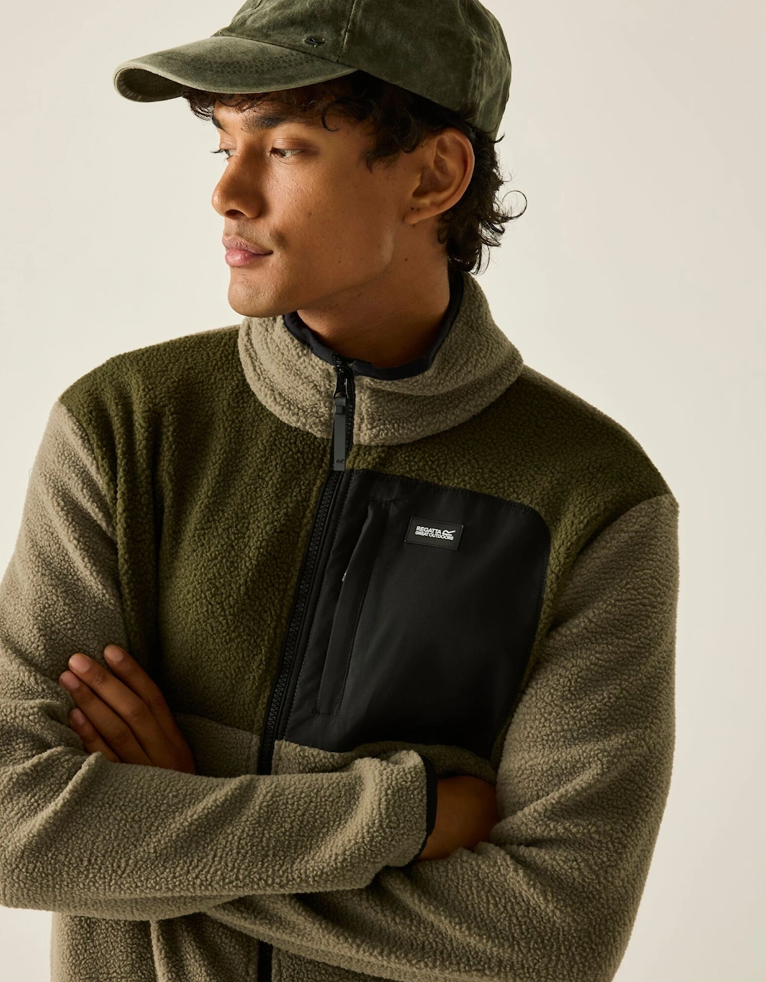 Regatta Mens Frankie Colour Block Borg Fleece Jacket