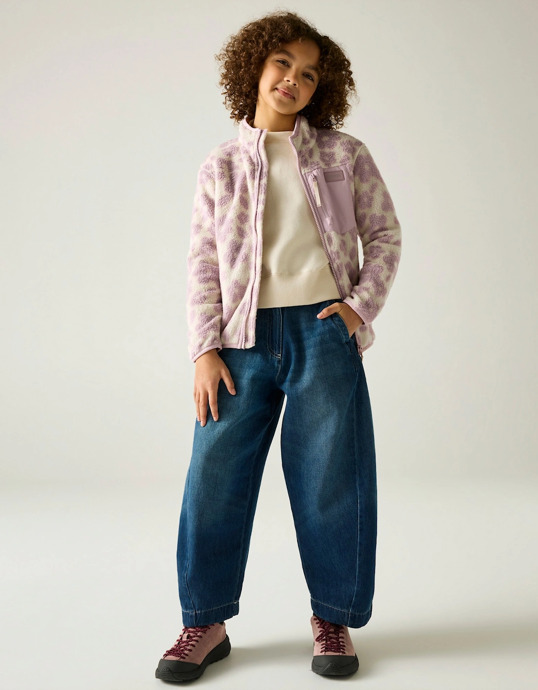 Regatta Childrens/Kids Frankie Floral Full Zip Fleece Jacket