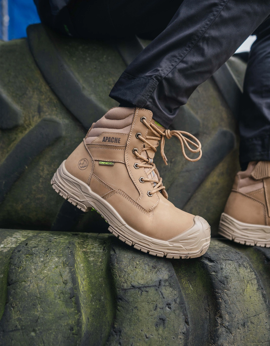 Apache Outback Unisex Composite Toe Safety Boots Stone