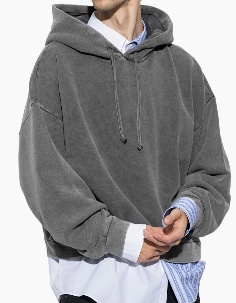 Acne Studios Logo Patch Hoodie in Faded Black