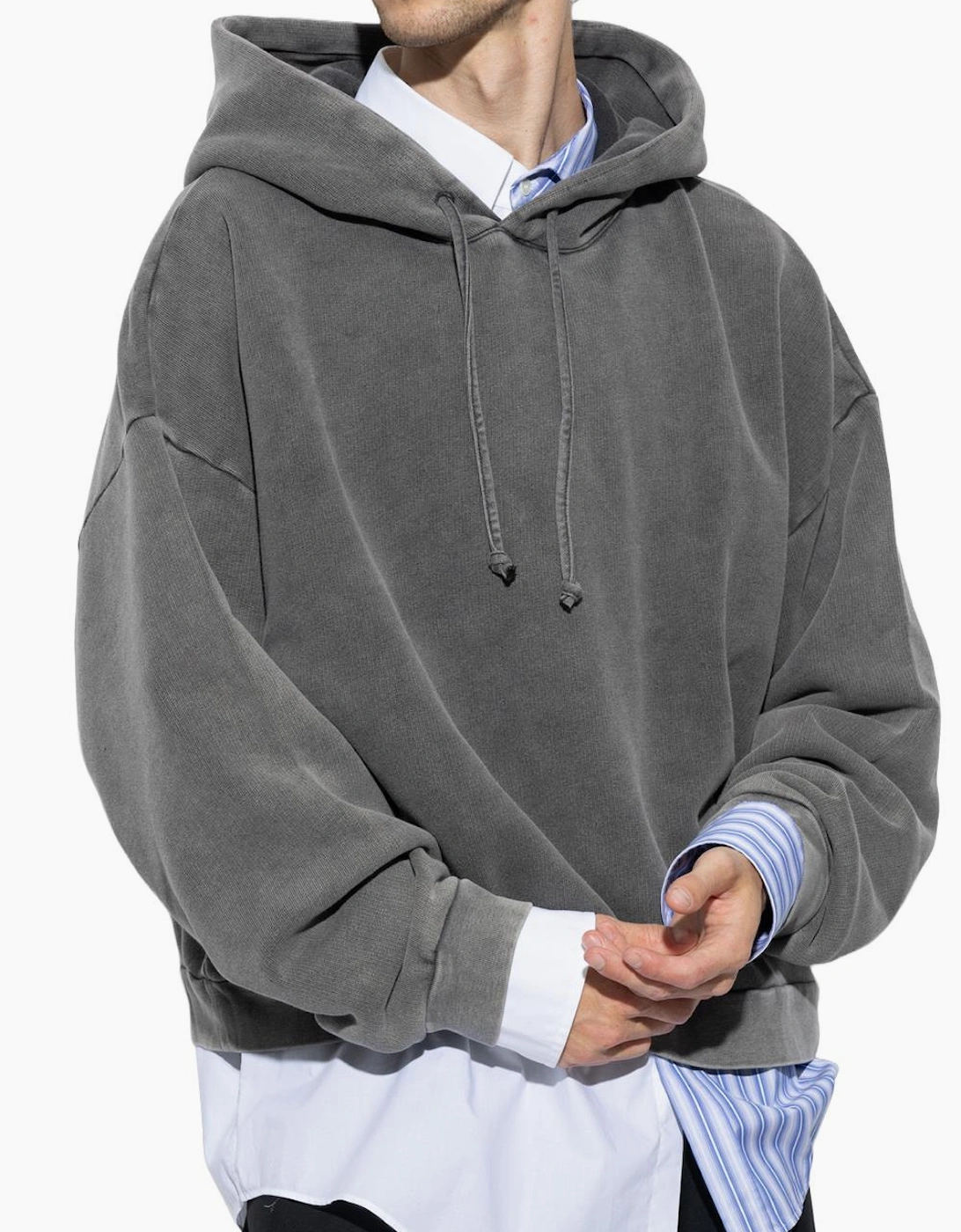 Acne Studios Logo Patch Hoodie in Faded Black