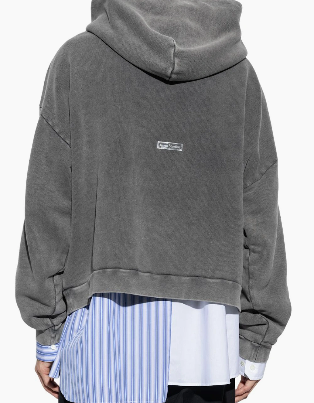 Acne Studios Logo Patch Hoodie in Faded Black