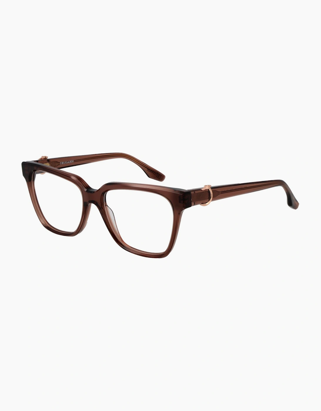 Trussardi , Glasses, Female, Brown, One Size, Sophisticated Rectangular Glasses Frame - Image 3
