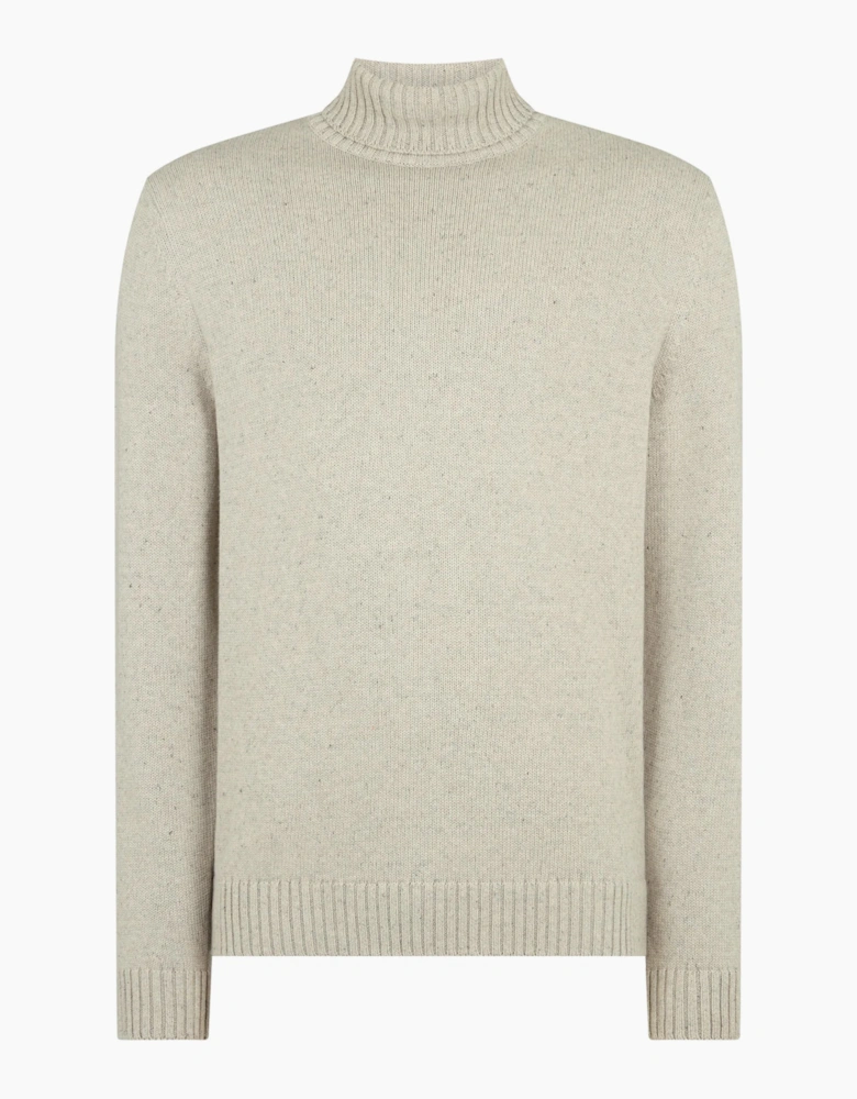 Remus Uomo Roll Neck Sweater Light Grey