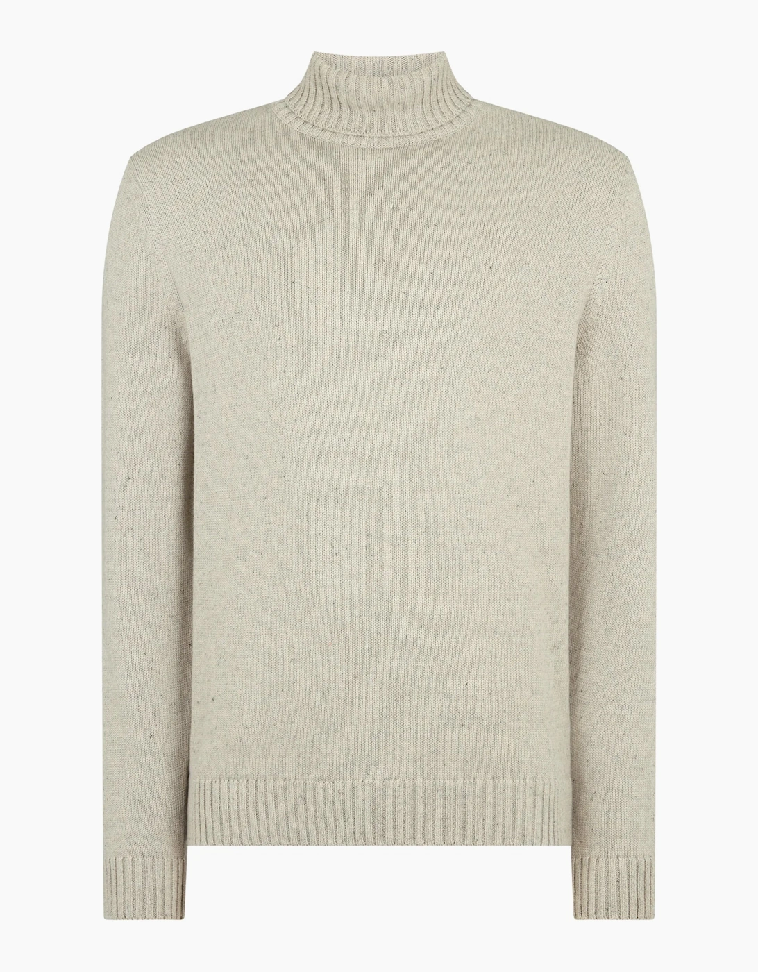 Remus Uomo Roll Neck Sweater Light Grey