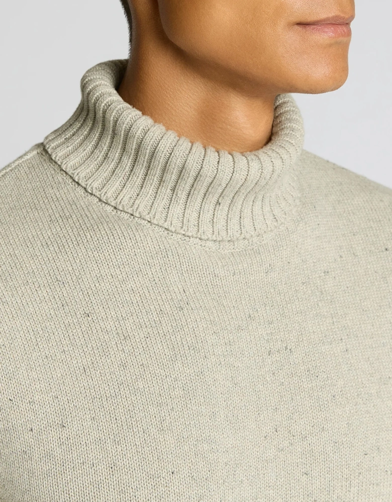 Remus Uomo Roll Neck Sweater Light Grey