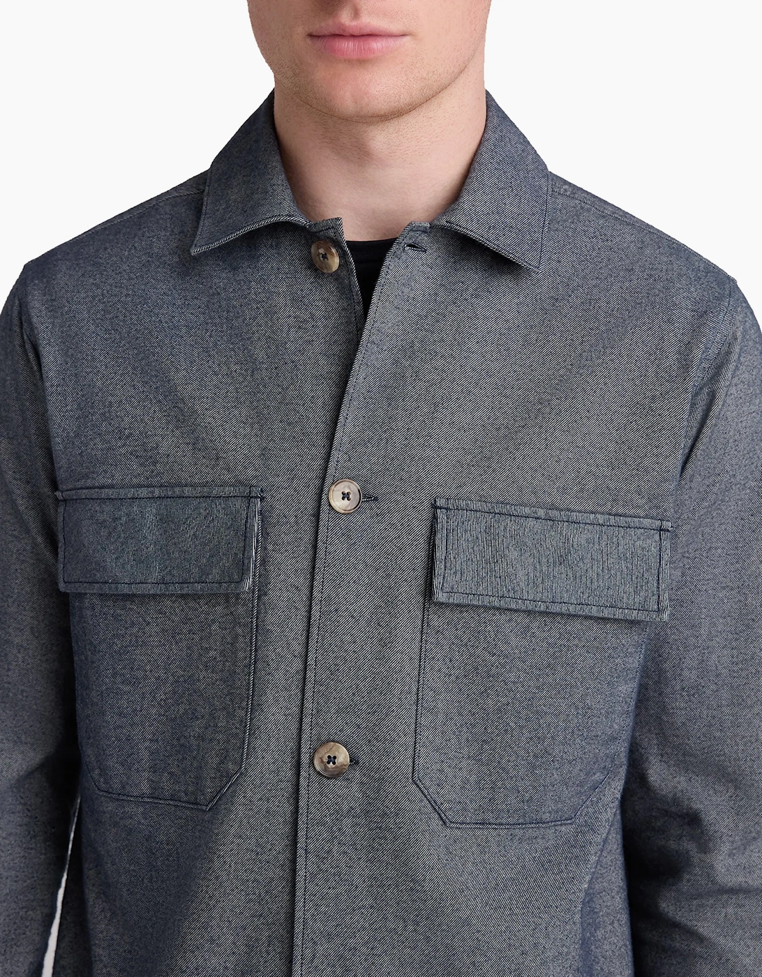 Remus Uomo Cotton Stretch Shacket/Paulo DARK BLUE