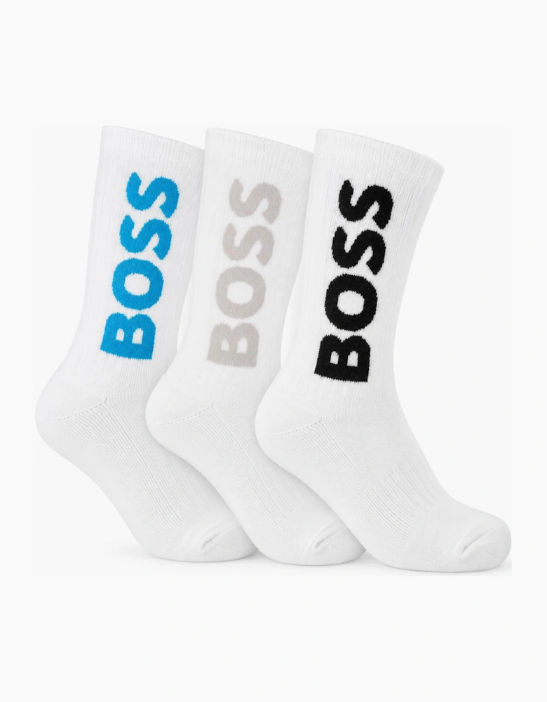 BOSS 3 Pack Sport Socks White