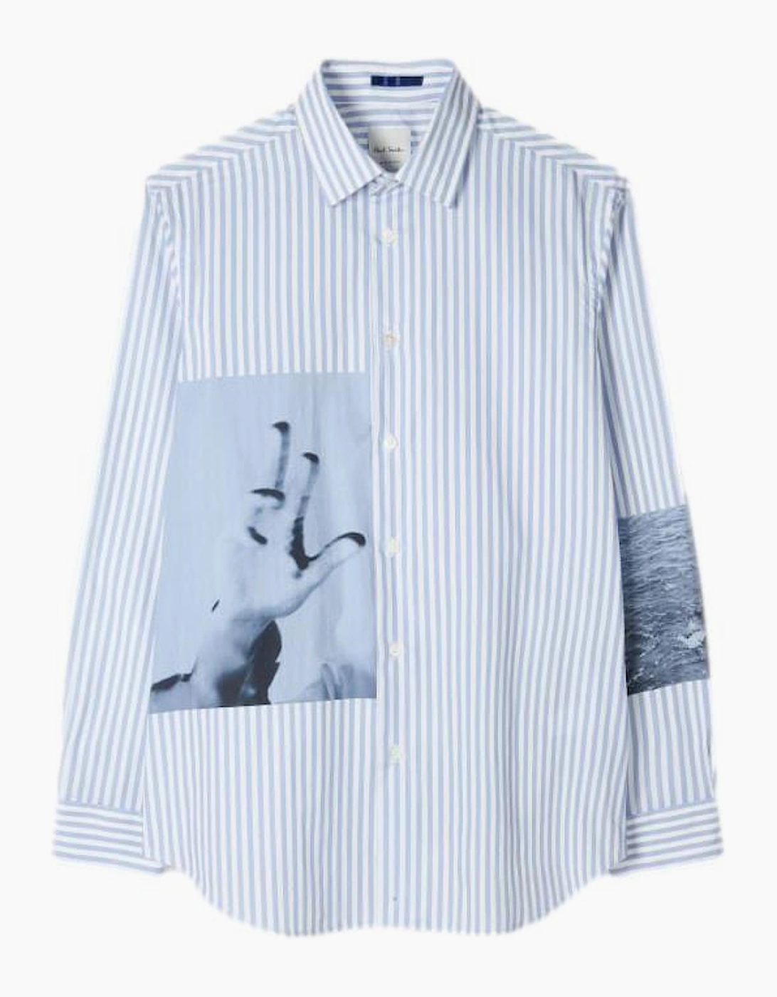Paul Smith  SC Bengal Photo Regular Fit Shirt 41 Blue
