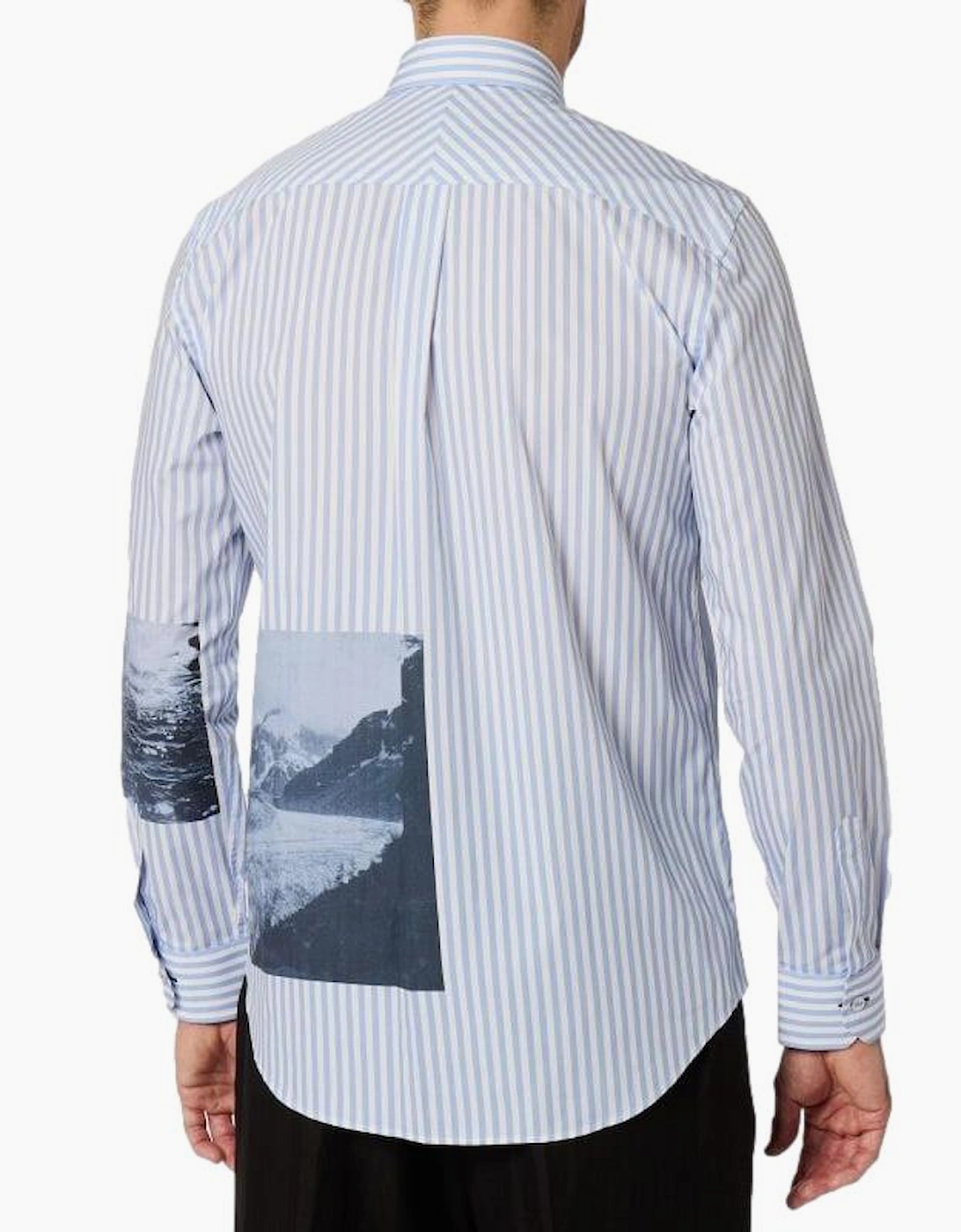 Paul Smith  SC Bengal Photo Regular Fit Shirt 41 Blue