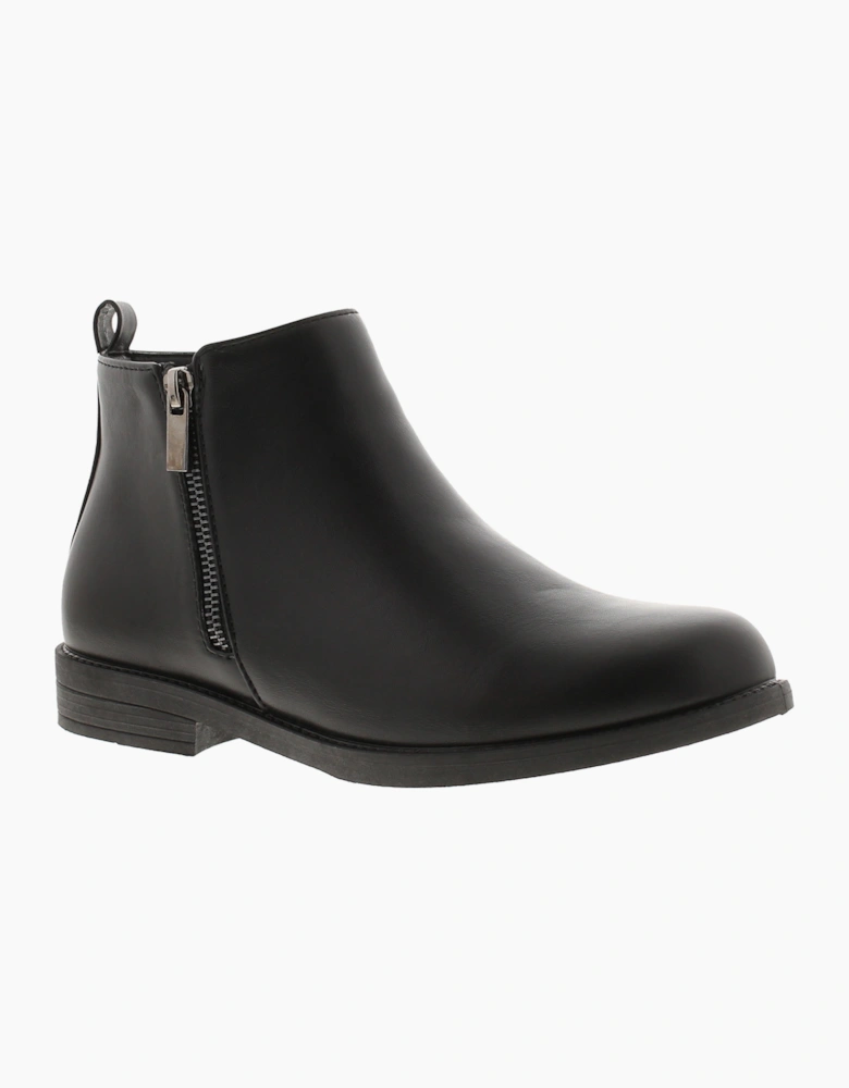 Platino Womens Ankle Boots Holly Zip black UK Size