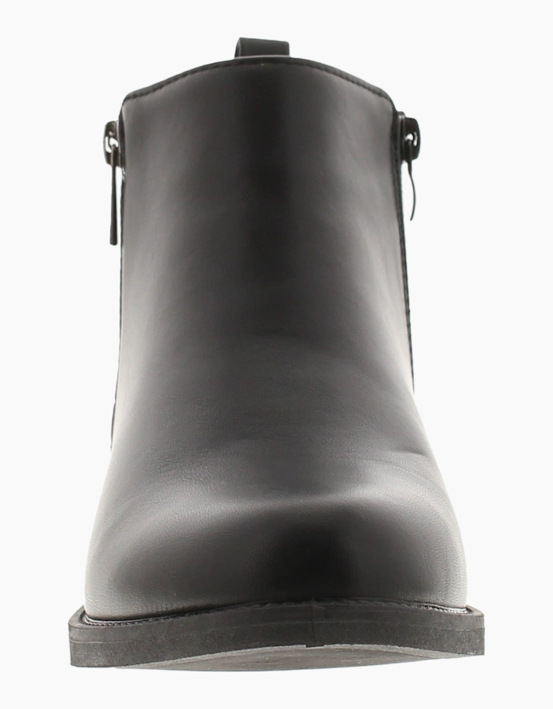 Platino Womens Ankle Boots Holly Zip black UK Size