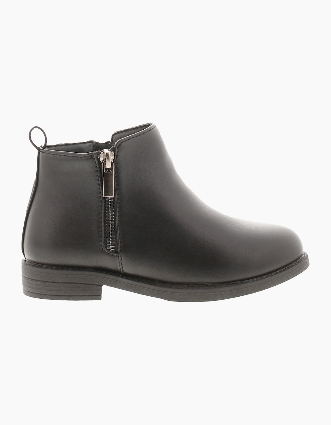 Miss Riot Girls Ankle Boots Holly Junior Zip black UK Size