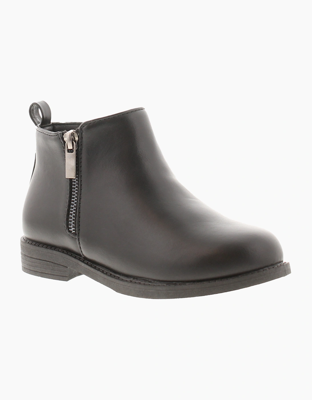 Miss Riot Girls Ankle Boots Holly Junior Zip black UK Size