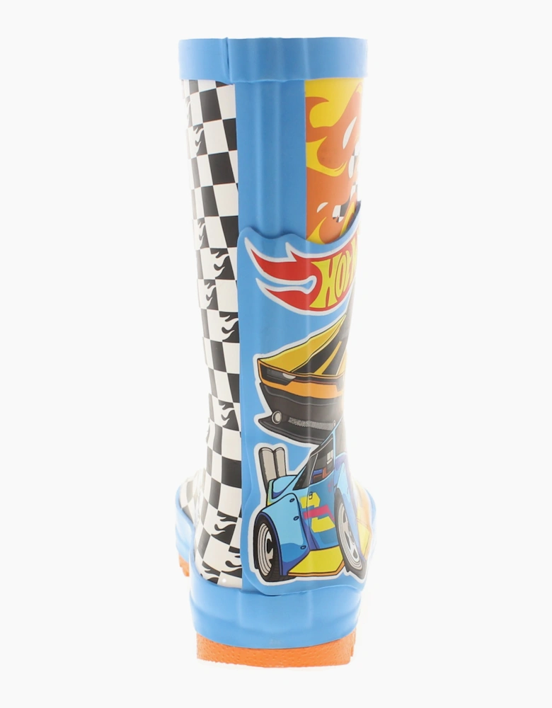 Hot Wheels Childrens Wellies Serge Pull On assorted UK Size