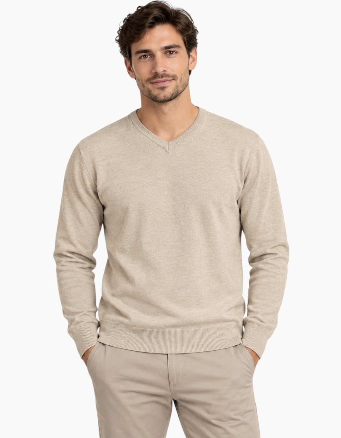 M&S Mens Cashmilon Jumper V Neck Sweatshirt