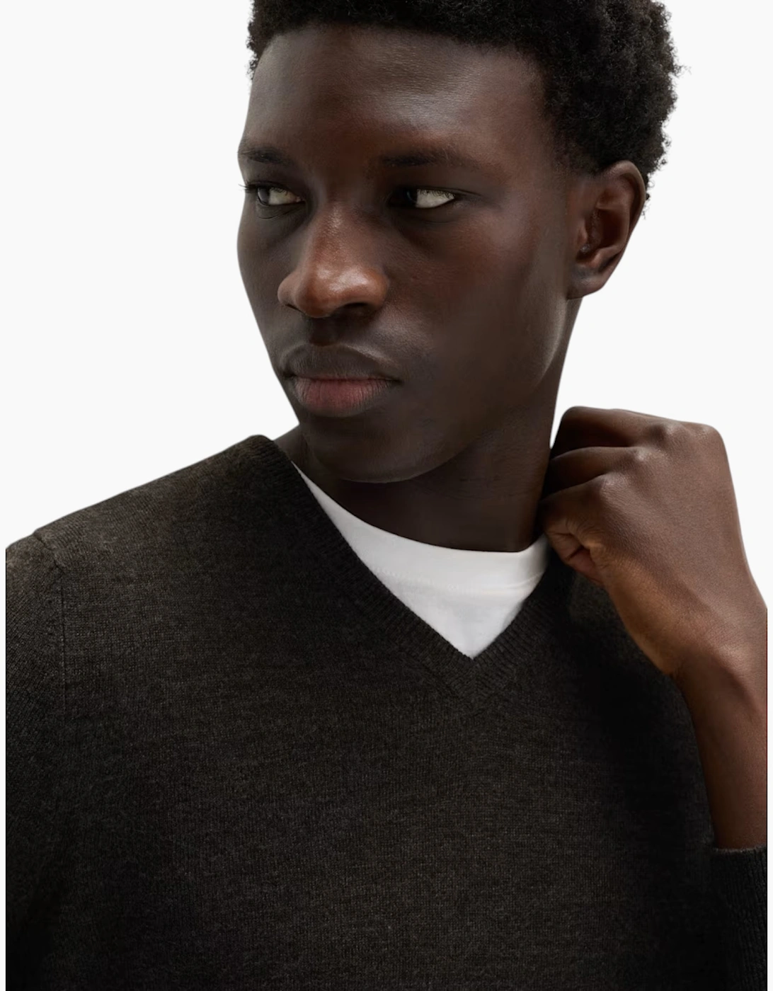 M&S Mens Cashmilon Jumper V Neck Sweatshirt