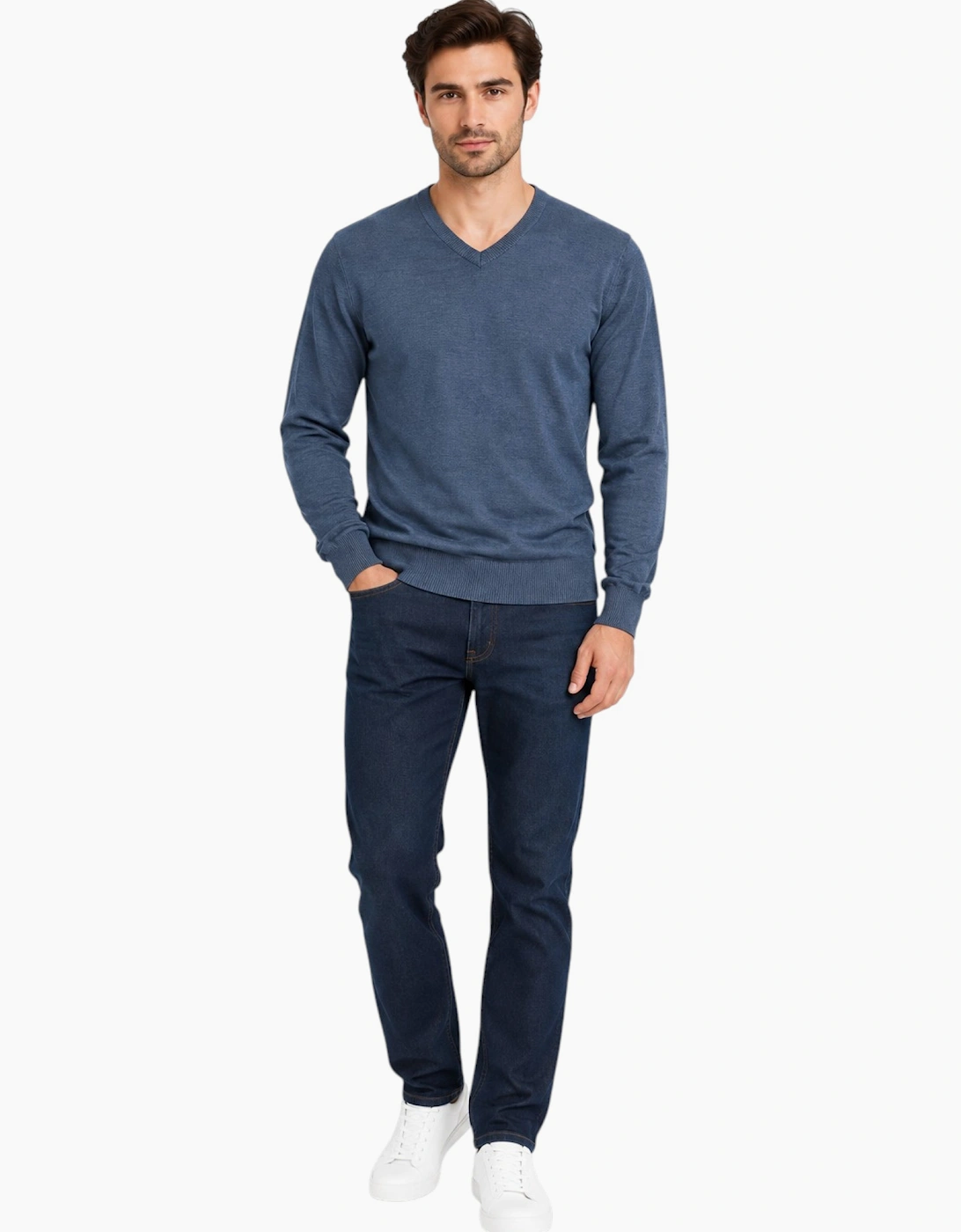 M&S Mens Cashmilon Jumper V Neck Sweatshirt