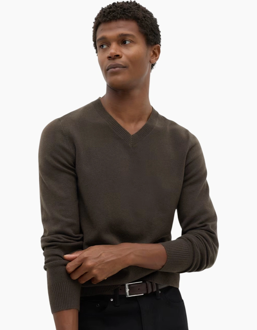M&S Mens Cashmilon Jumper V Neck Sweatshirt