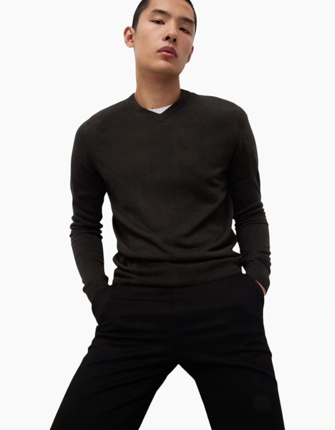 M&S Mens Cashmilon Jumper V Neck Sweatshirt