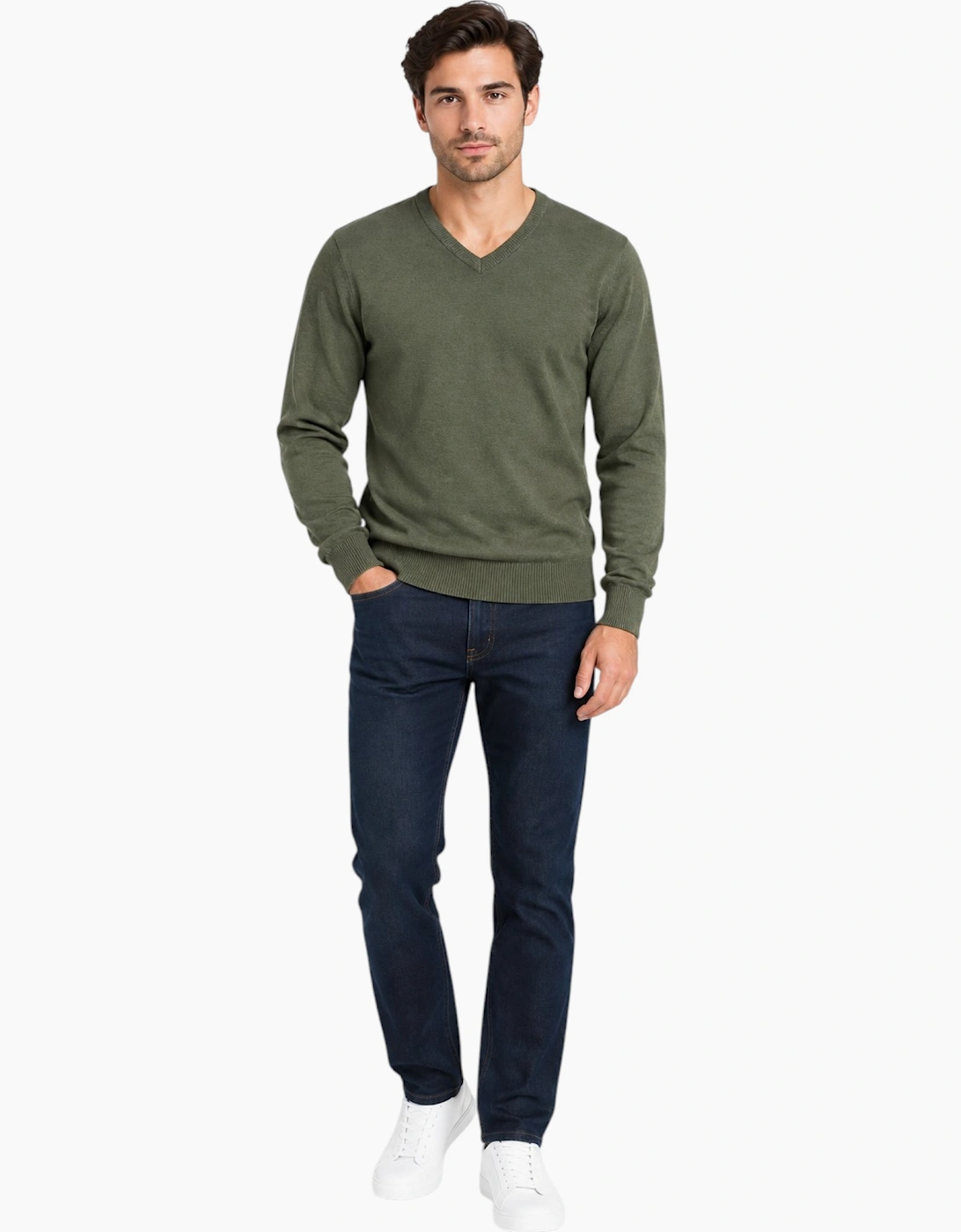 M&S Mens Cashmilon Jumper V Neck Sweatshirt
