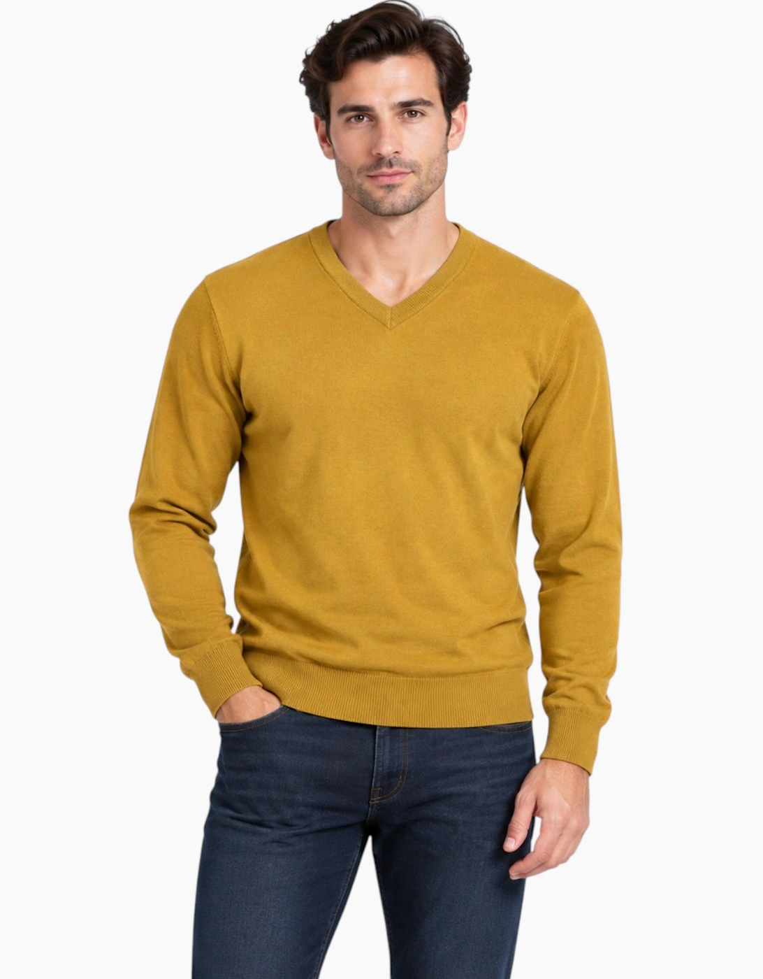 M&S Mens Cashmilon Jumper V Neck Sweatshirt