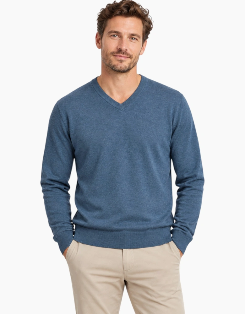 M&S Mens Cashmilon Jumper V Neck Sweatshirt