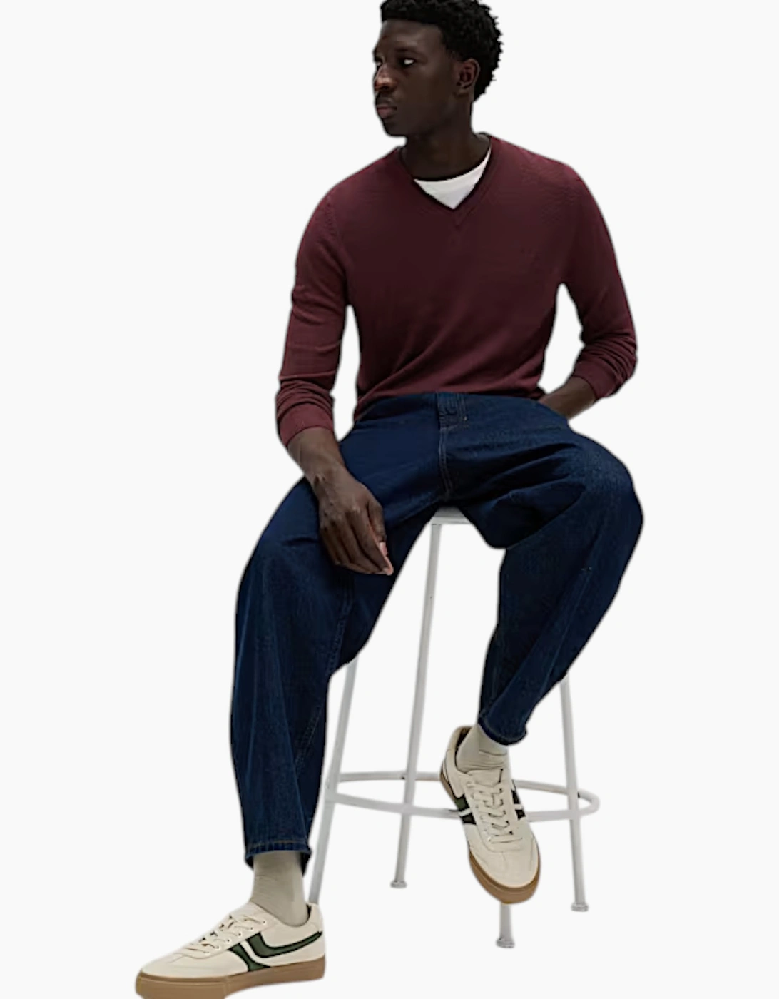 M&S Mens Cashmilon Jumper V Neck Sweatshirt