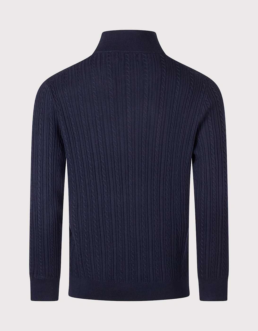Regular Fit Cable Knit Quarter Zip Jumper