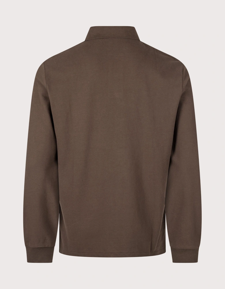 Custom Slim Fit Long Sleeve Polo Shirt