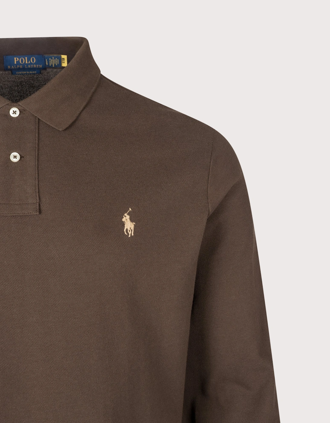 Custom Slim Fit Long Sleeve Polo Shirt
