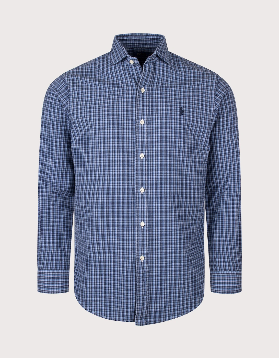 Custom Fit Plaid Oxford Shirt