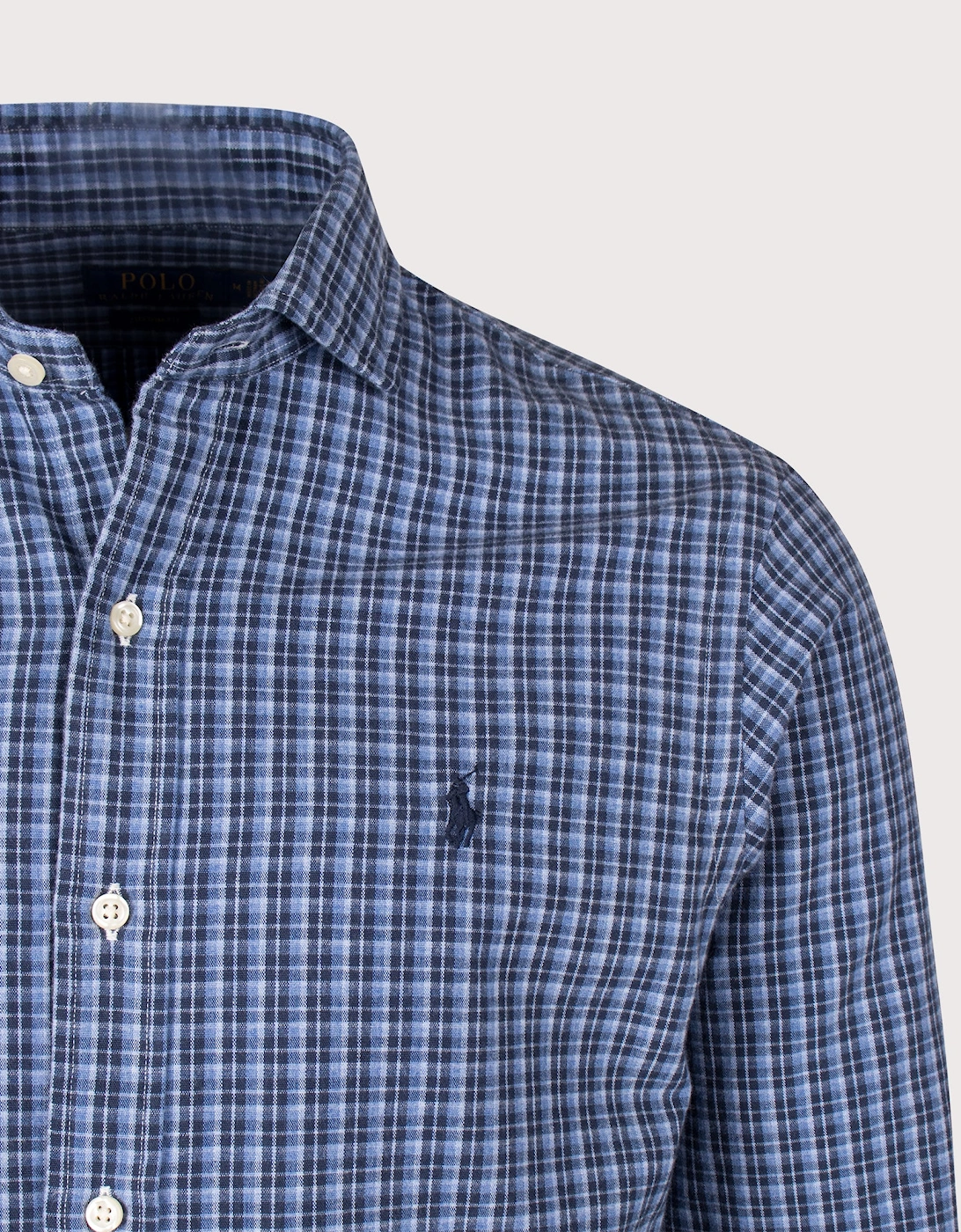 Custom Fit Plaid Oxford Shirt