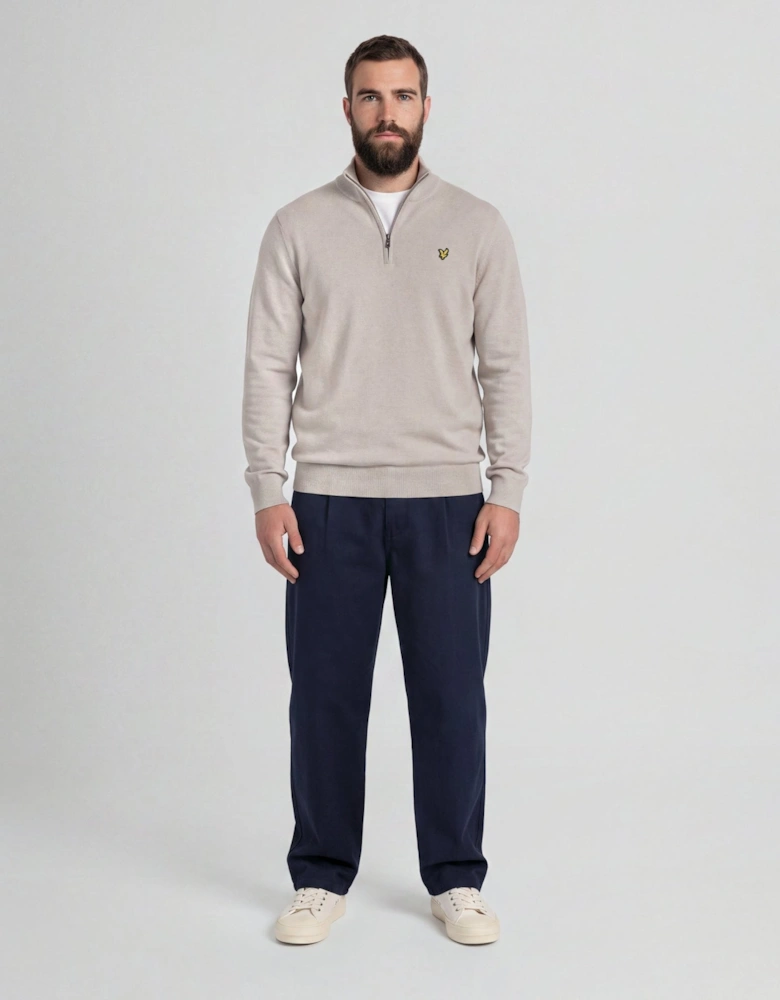 Cotton Merino 1/4 Zip Jumper