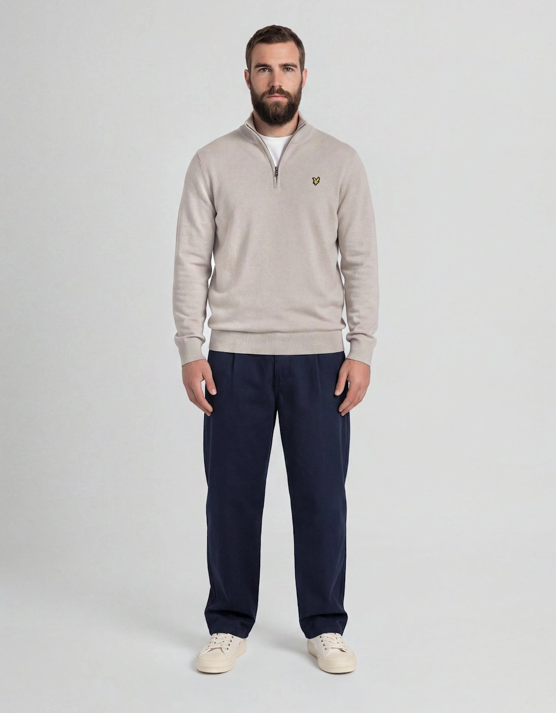 Cotton Merino 1/4 Zip Jumper