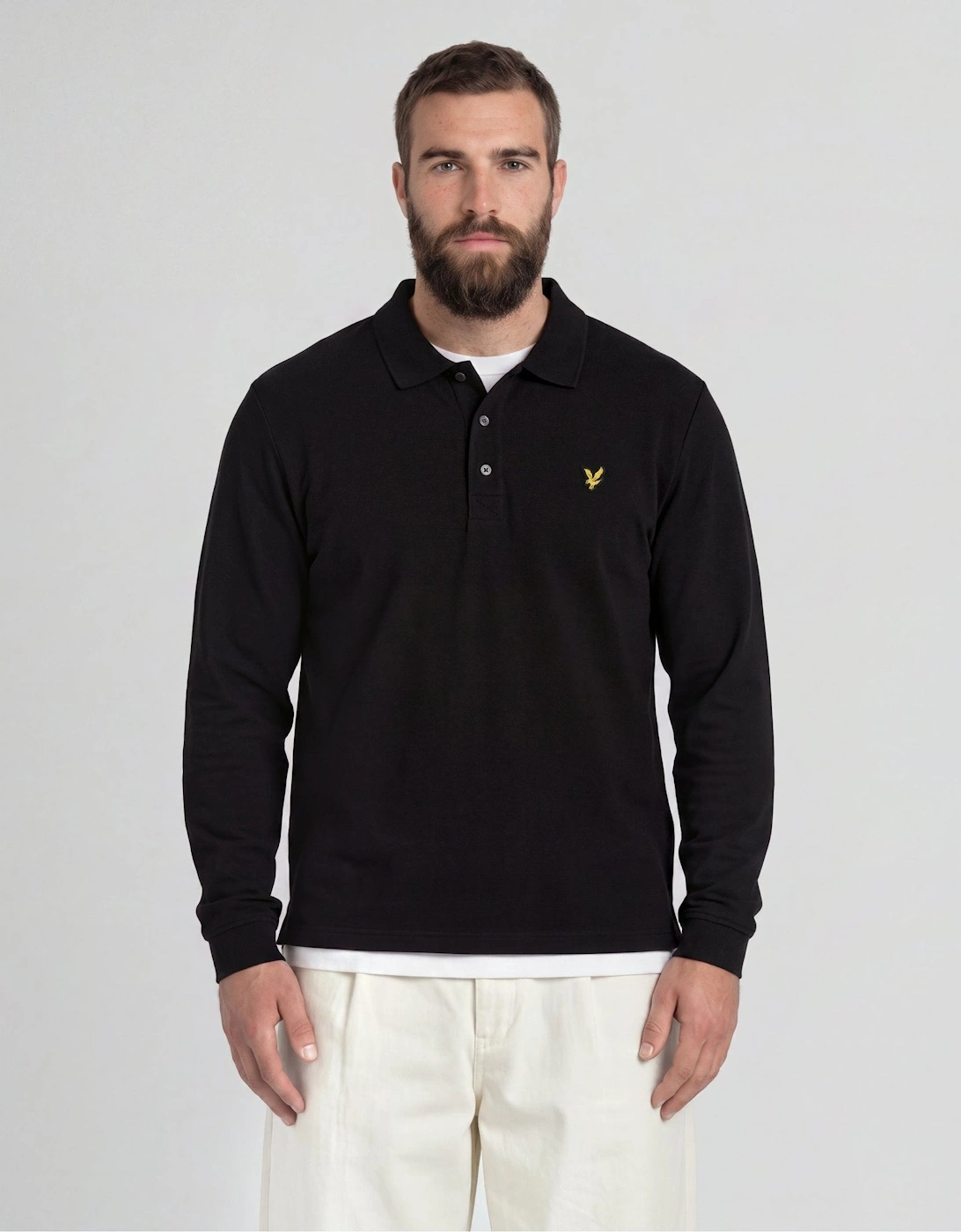 Long Sleeve Polo Shirt Plus