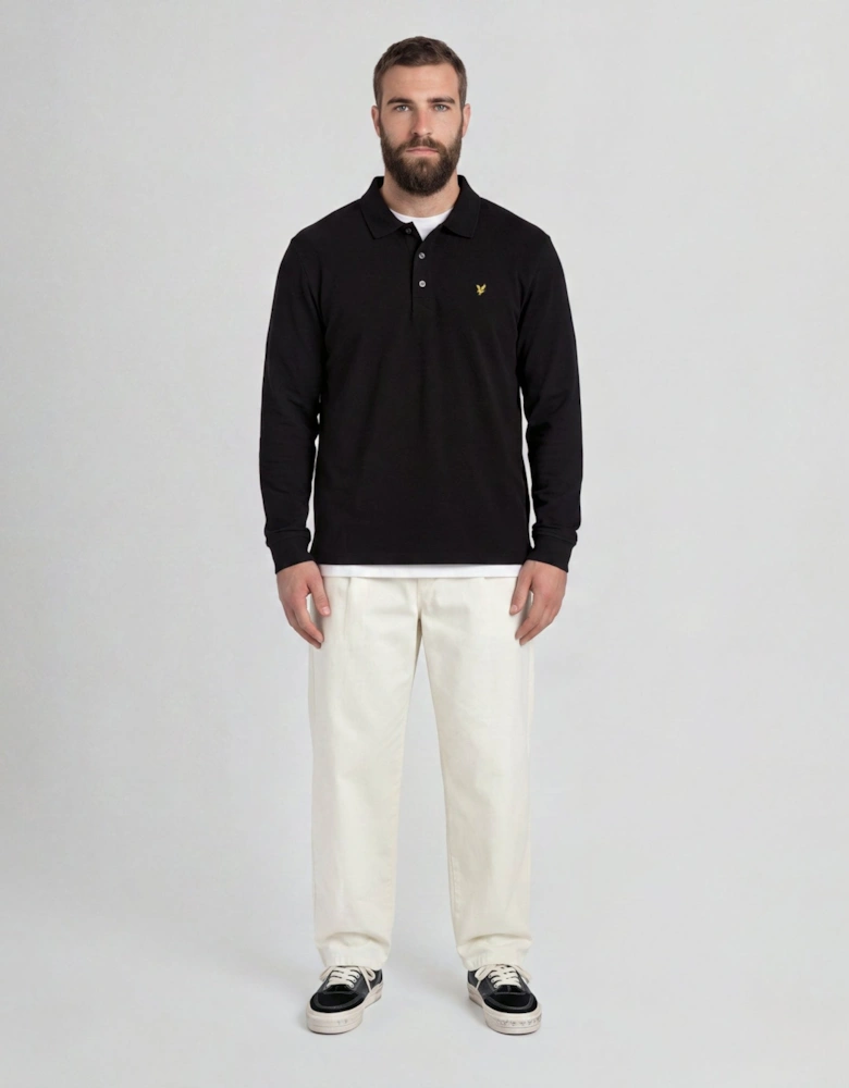 Long Sleeve Polo Shirt Plus